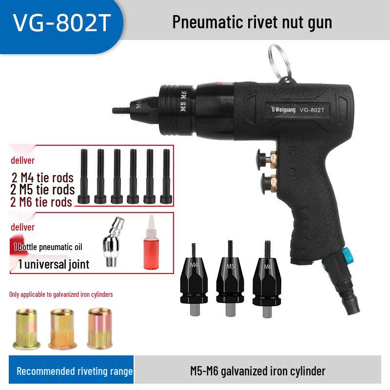 Taiwan Naiwei Industrial Grade Automatic Rivet Nut Gun - Pneumatic Hydraulic Stainless Steel
