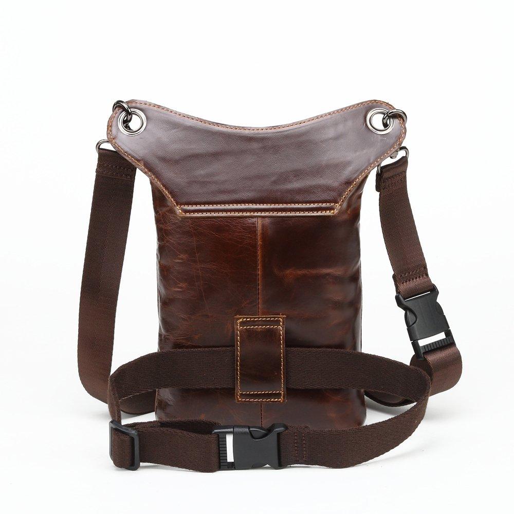Meigardass Bein-Hüfttasche aus echtem Leder, abriebfest, Herren-Pouch, Leder, multifunktional, Motorrad, Oberschenkel, Tasche, Outdoor, wasserdicht, (Braun