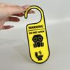 Toilet Door Knob Hanger Single-Sided Do Not Open Bathroom Door Warning Sign All Standard Doors Handle Hanging Decoration