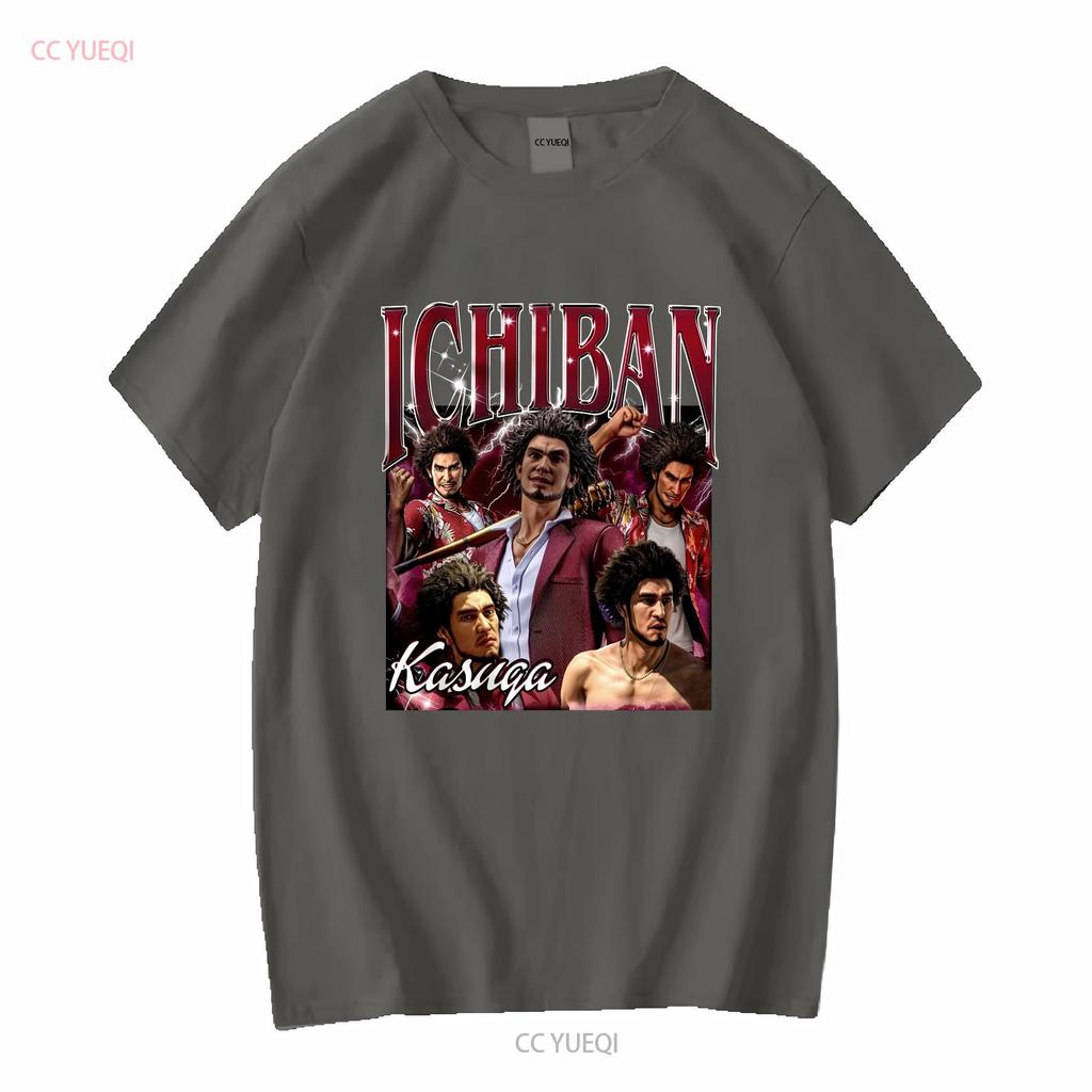 Limited Ichiban Kasuga Vintage T Shirt For Women and Man SweaT 90s Bootleg Long or Short Sleeves Vintage Washed Homme Stretched