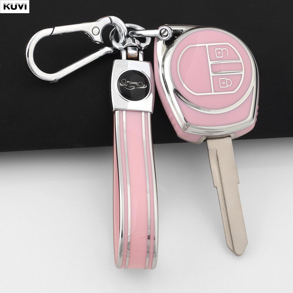 Fashion Tpu Car Key Case Cover For Suzuki Sx4 Window Vitara Amagatarai Swift Grand Liana 2 Buttons Protected Shell Keychain Fob