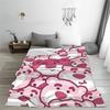 Super Soft Lotso Strawberry Bear Throw Blanket Premium Flannel Fleece Lightweight Bed Blanket Super Cozy Blankets All Season Use