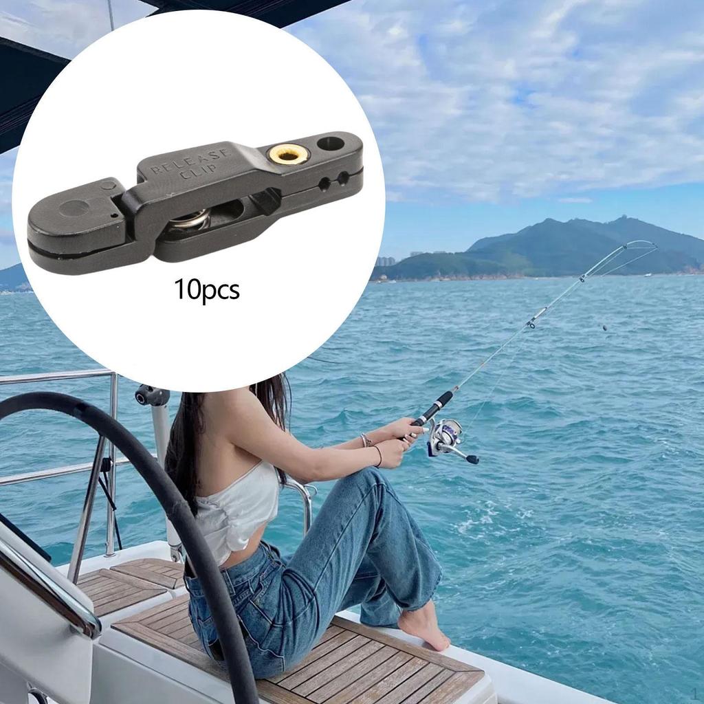 10 Downrigger Release Clips, Quick Line Clips for Planing Board, Trolling Fishing