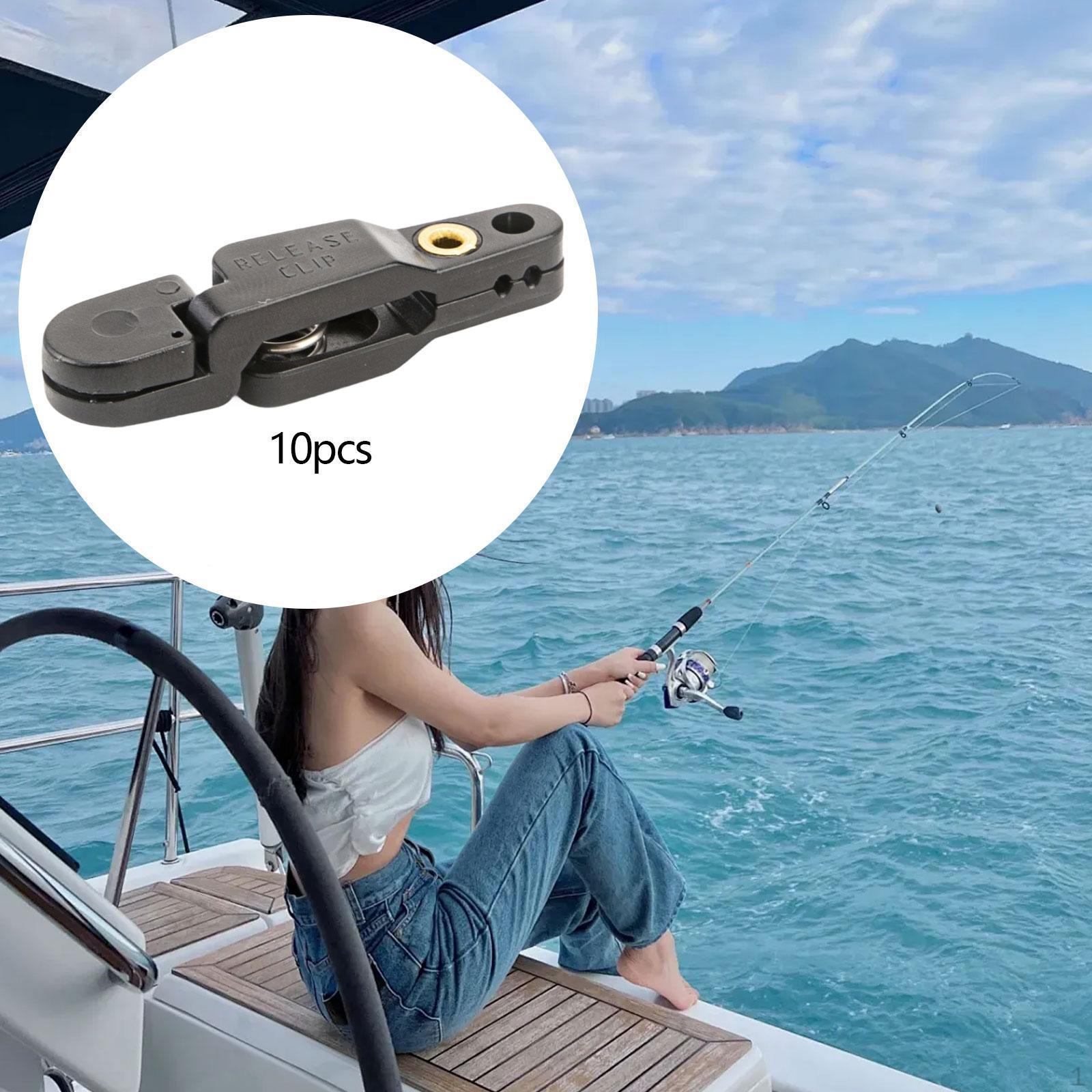 

10 Клипс для даунриггера, Быстросъемные клипсы для лески для планерной доски, Троллинговая рыбалка чёрный