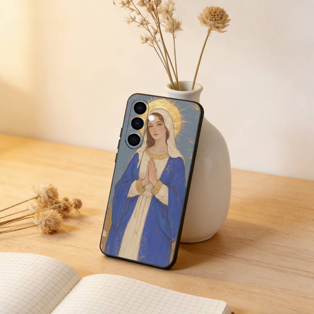 

V-Virgen Mary Virgin Phone Case For Samsung Galaxy A73,A72,A71,A70,A53,A52,A51,Others Soft Black Cover Samsung a71 4g