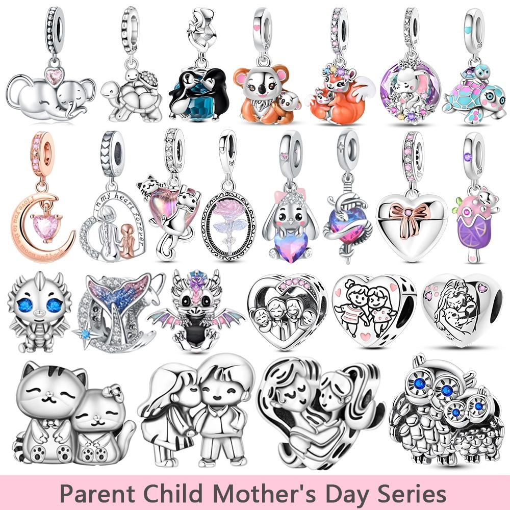 Splittable Mother Daughter Dangle Charm Bead Component Bead Components Compatible With Authentic Original Bracelet High Quality Fine Jewelry Designed