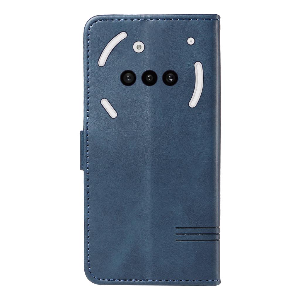 For Nothing Phone (3a) Wallet Case T-Shape Lines Leather Phone Cover Stand