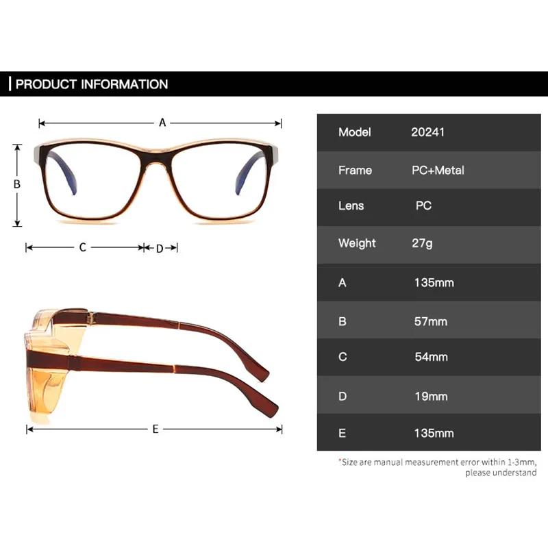 Windproof  Goggles  with Side Shiled Anti Dust Anti-Pollen Allergy Anti Blue Light Reading Glasses Eye Protection Oculos Lunette