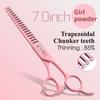 Fenice Professional 6.5/7 Ίντσες JP440C Μακαρόν Πολύχρωμο Ευθεία Κοπής Καμπυλωτό Αραιώματος Ψαλίδι 4 τεμ. Σετ Ψαλίδια Καλλωπισμού Κατοικίδιων