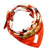 50x50cm Floral Print Satin Silk Scarf 100% Polyester Multifunctional Square Neck Scarves for Women