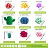 9Pcs Succulent Silicone Mold 3D Succulent Cactus Candle Molds Safe Cactus Flower Resin Mold for Scented Candles Soaps Making