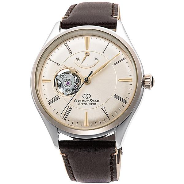 

ORIENT Men s RK-AT0201G (Men s Leather Classic Semi-Skeleton) Round Watch Analog