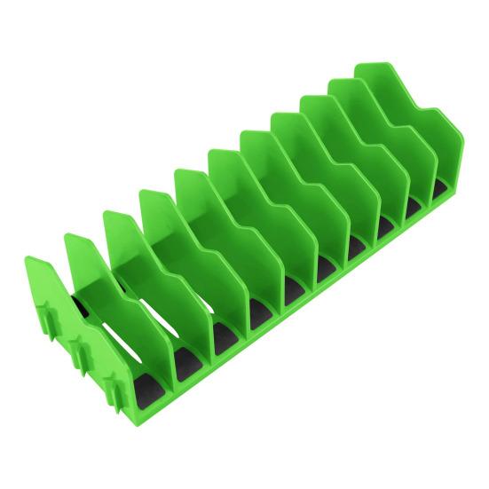 

Органайзер для плоскогубцев Yousheng, 10-слотовый, прочный, съемный, с нескользящей резиновой основой, ящик для инструментов, полка для инструментов, стойка для хранения ключей, отверток, молотков зелёный