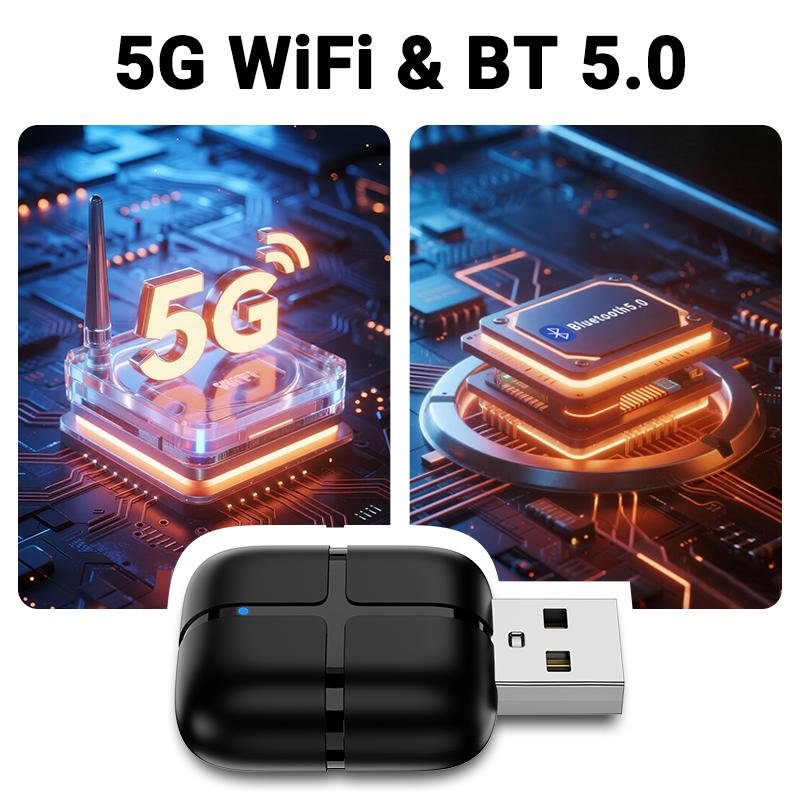 2in1 Mini Box Wireless CarPlay Android Auto Adapter Plug&Play WiFi Fast Connect Universal For Toyota NISSAN Kia VW SUBARU MAZDA