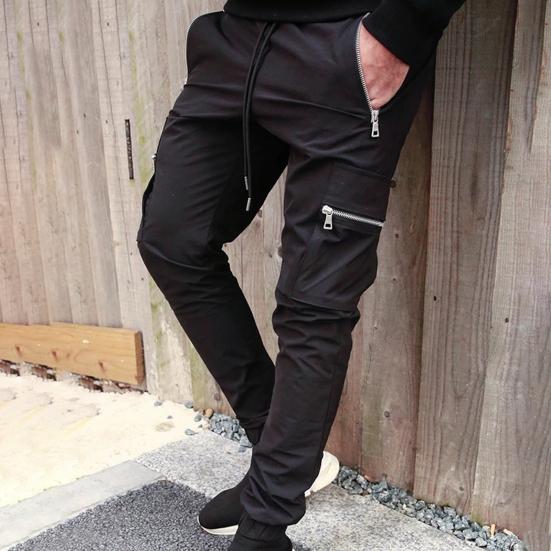 Pantaloni Sportivi da Uomo Multitasche Vita Elastica Lunghezza alla Caviglia Casual Comodi Pantaloni della Tuta per il Jogging