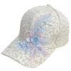Compressed Pleated Bubble Small Floral Baseball Cap for Women Lace Beads Flowers Sun Protection Hat Sun Protection Breathable Baseball Cap