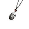 Colar Gótico de Metal Detalhado com Pingente de Coração Perfeito para Guarda-Roupa de Estética Sombria
