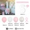 54pcs Pink Bow Balloon Column 32inch White Foil Balloon Princess Birthday Party Decoration Supplies