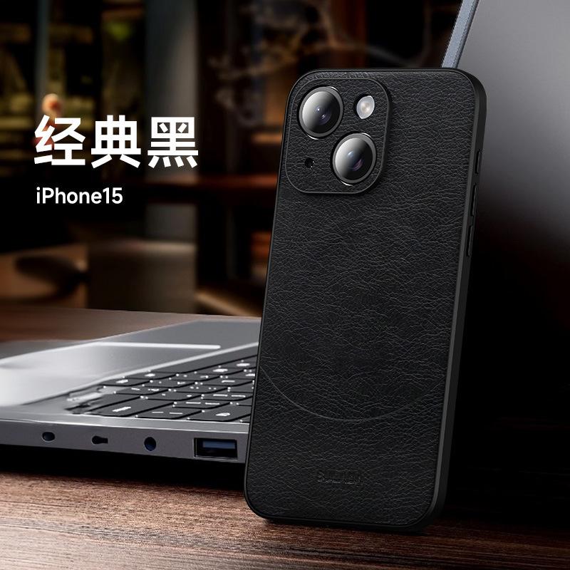 Magnetic Apple 11 Mobile Phone Case Leather Case 11Pro All-inclusive Anti-drop Business Men's Premium 11Promax Protective Case