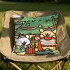 Line Puppy Cushion Cover Soft Reversible Durable Pillow Cover MultiScene Use for Home Car Daily Comfort