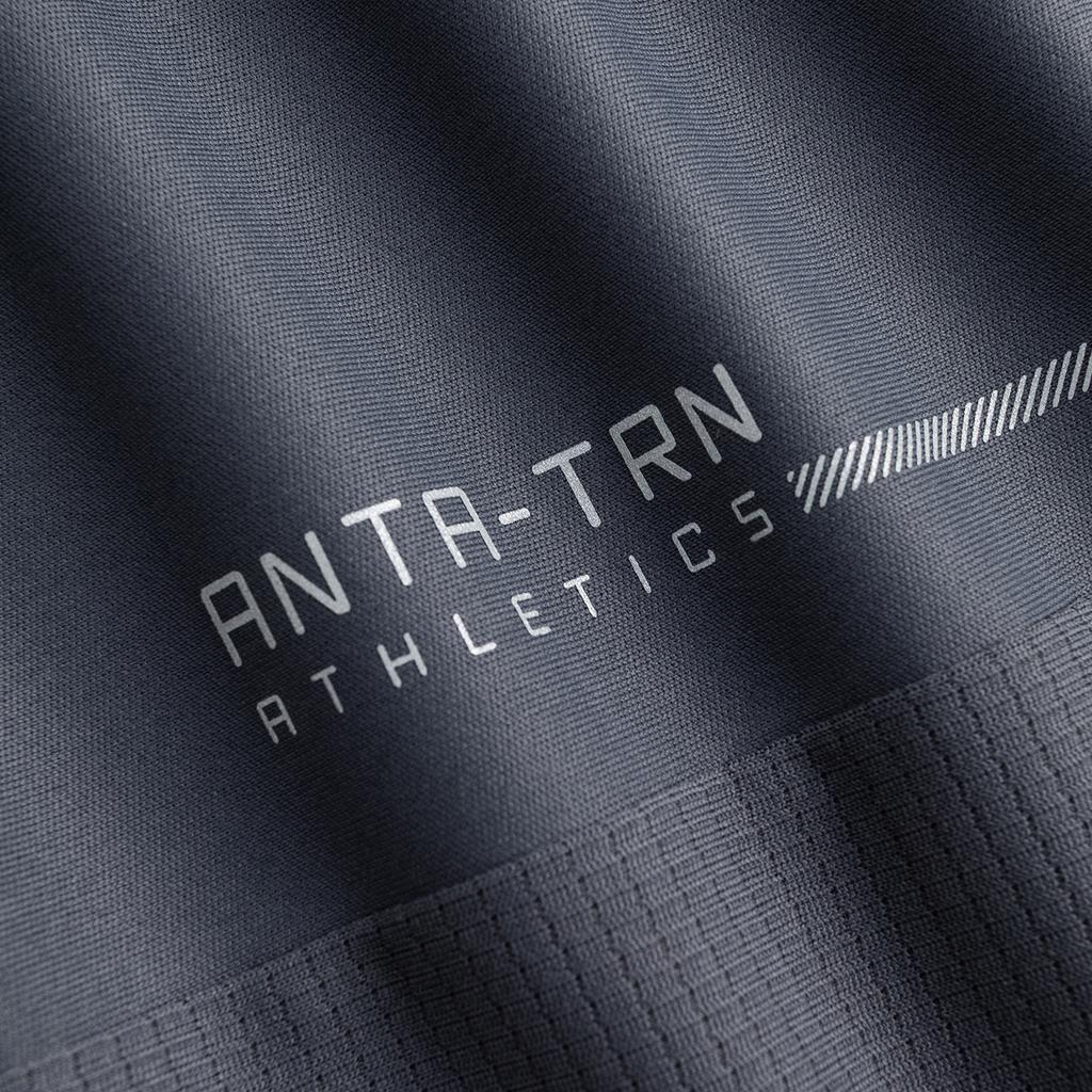 Anta Training Short Sleeve Knit Shirt Summer T-Shirt Men Tops Gray 952627101-6