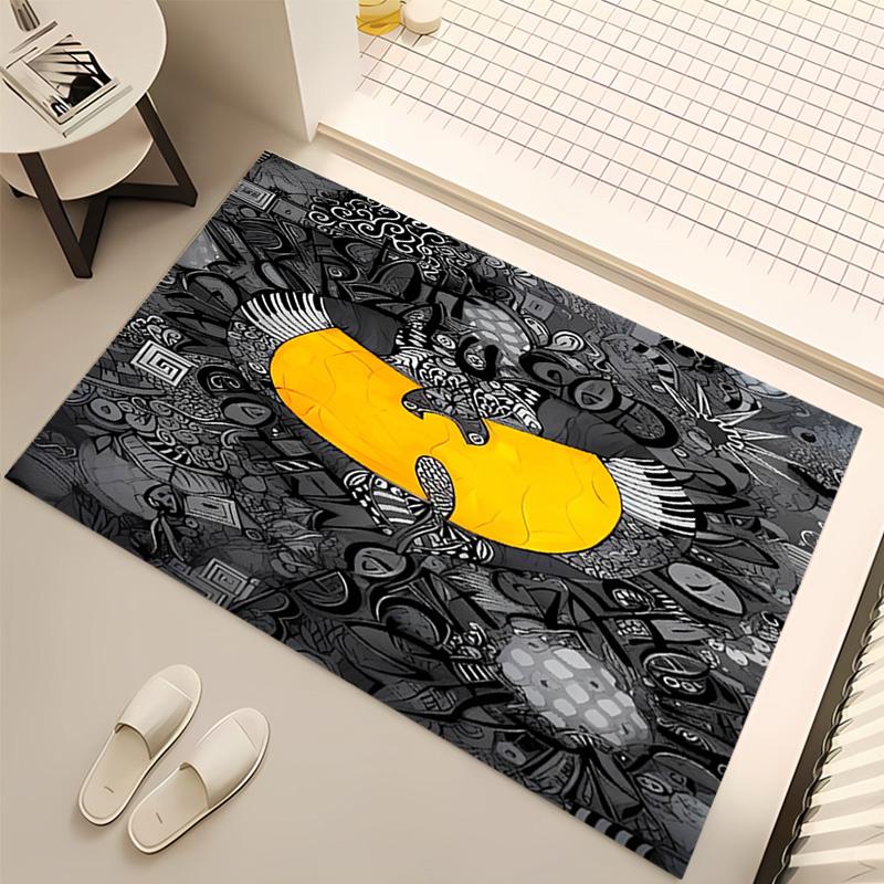Wu-T-TANG Clans Print Area Rug - Soft,Washable Non-Slip Indoor Mat,Living Room,Home Office Decorative Rug