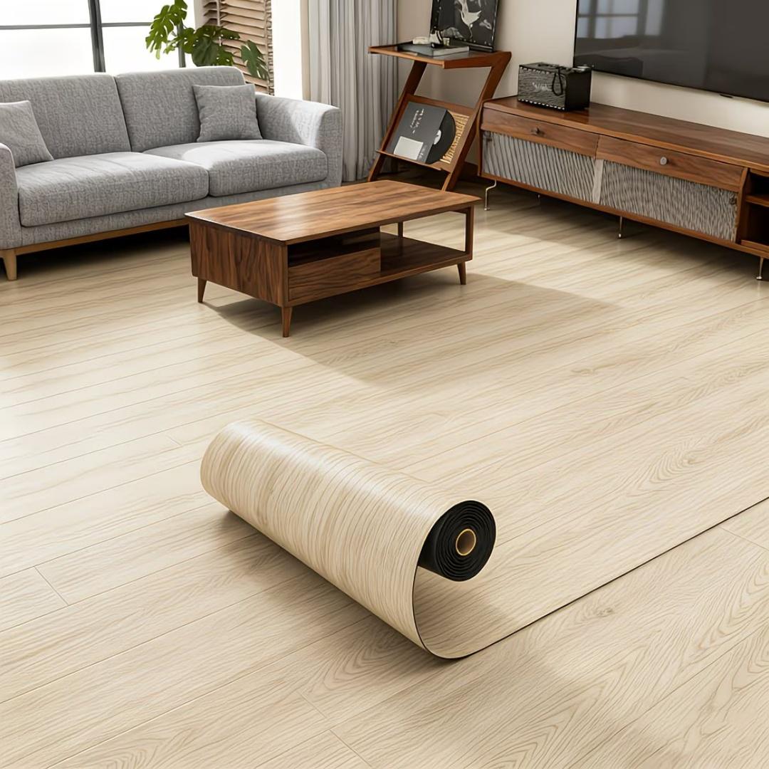 

1pc Imitation Wood Grain Self-adhesive Floor Stickers Waterproof for Living Room Floor Cladding Peel and Stick Wallpapers Home