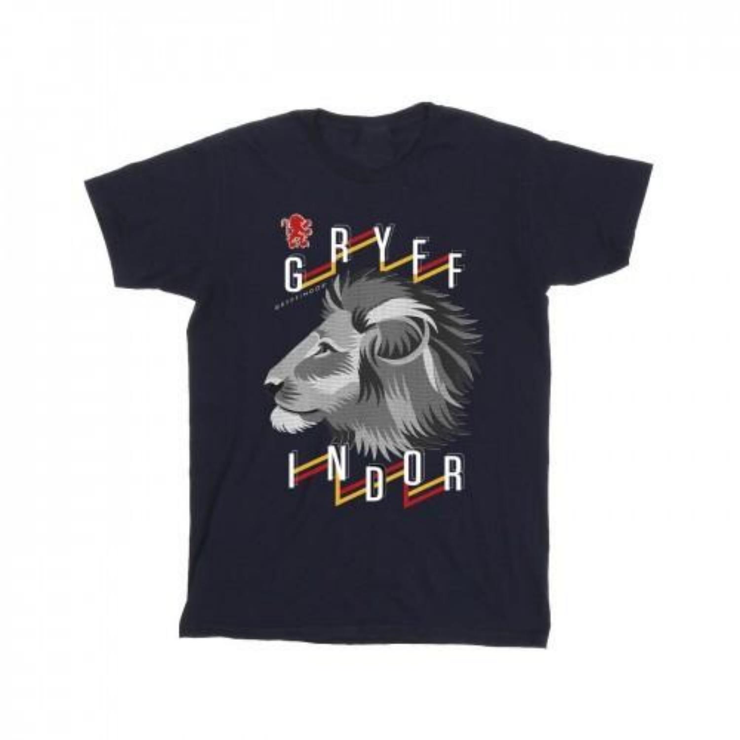 HARRY POTTER Girls Gryffindor Lion Icon Cotton T-Shirt XXXXL