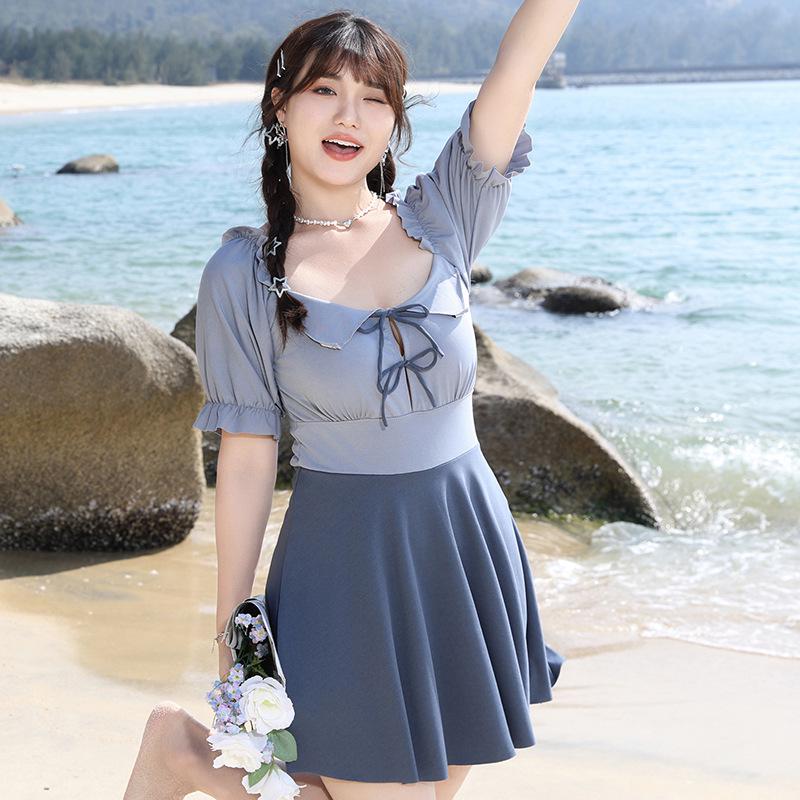 Plus Size Cute Style One-Piece Swimsuit with Loose Fit and Coverage