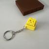 Gift Funny Cheese Clicker Fidget Keychain Portable Squeeze Sound Cheese Keyboard Mechanical Keyboard Keychain Holiday Gift
