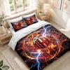 Bedding Set 1 Duvet Cover 2 Pillowcases AC Milan Print Bedroom Home Decoration