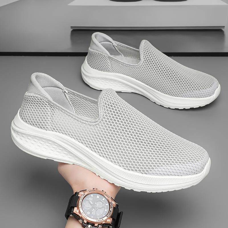 Fashion Summer Plus Size Men's Shoes 2025 Hollow Mesh Breathable Casual Sports Shoes Fashion Lightweight Comfortable Vulcanized Shoes