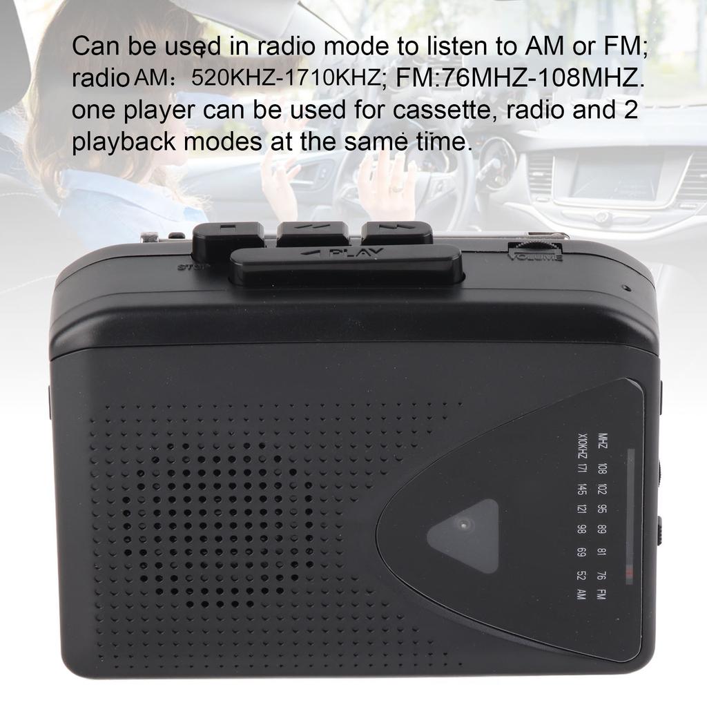 Cassette Player Tape Player Portable Cassette Player Classic  Multifunction Supports AM FM Radio Stereo Compact Tape Player