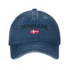 Flag of Denmark Sun Baseball Cap Casual Women Unisex Washed Trucker Hat High Quality Custom Running Hippie Baseball Caps Gift Idea
