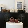 Pu Small Box Handbag With Quilted Design And Chain Handle For Urban Fashion