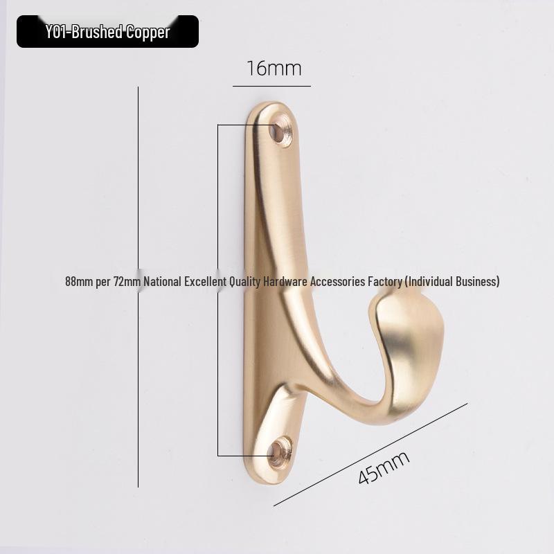 Aluminum Alloy Door Hook: Single/Double Wall, Bathroom & Kitchen Clothes Hanger