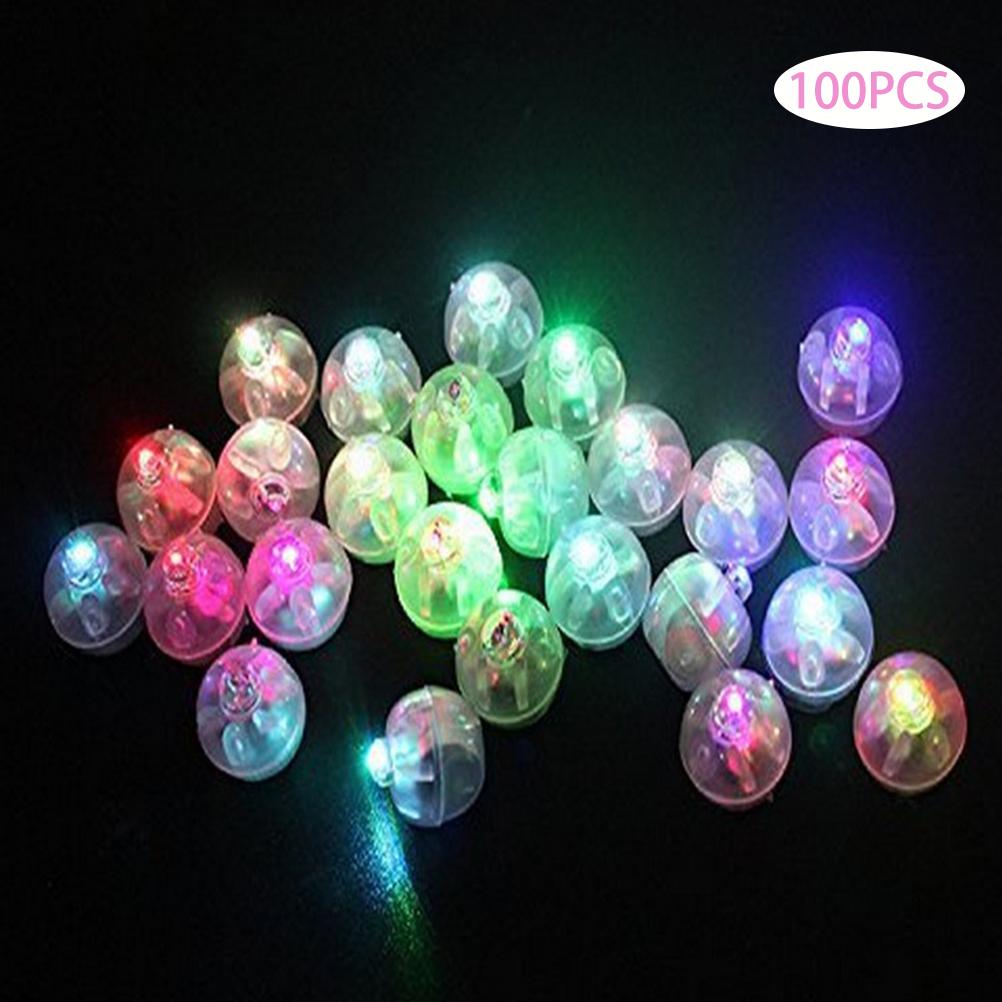 100 Pezzi Palloncini Luminosi a LED Palline Sfera Rotonda Luminosa Decorazione Festa Matrimonio