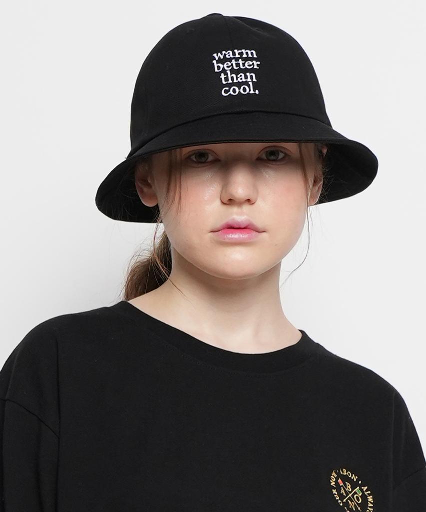 THE-ABON Lettering Bucket Hat Black
