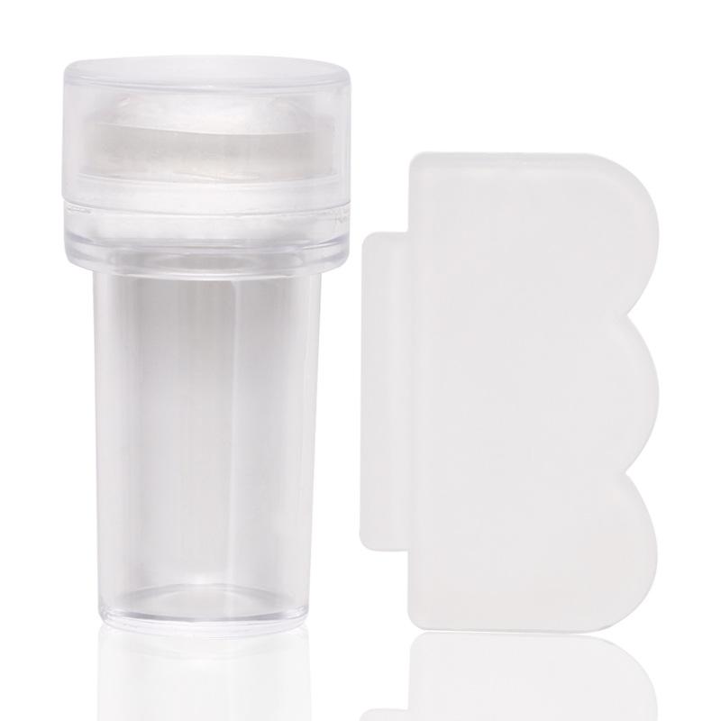 Transparent Silicone Nail Stamp with 2.4cm Print Head for DIY Designs