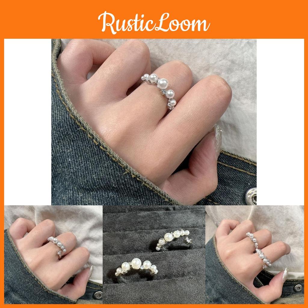 Wysokiej jakości Regulowany Pierścionek Perłowy Dla Kobiet Wszechstronny Geometryczny Styl Kolekcja Wiosenna