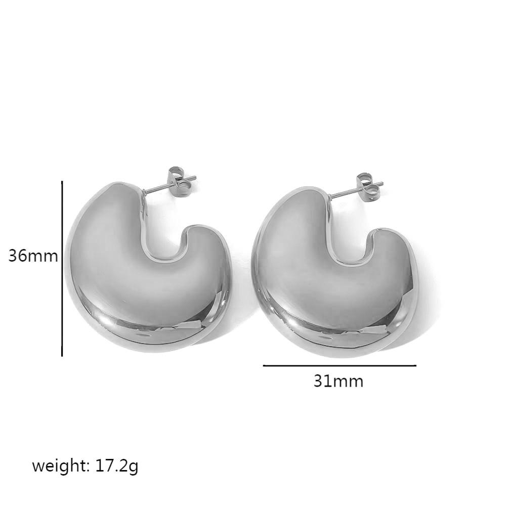 Geometric Gold Stainless Steel Earrings For Women Fashion Jewelry Gift For Ladies