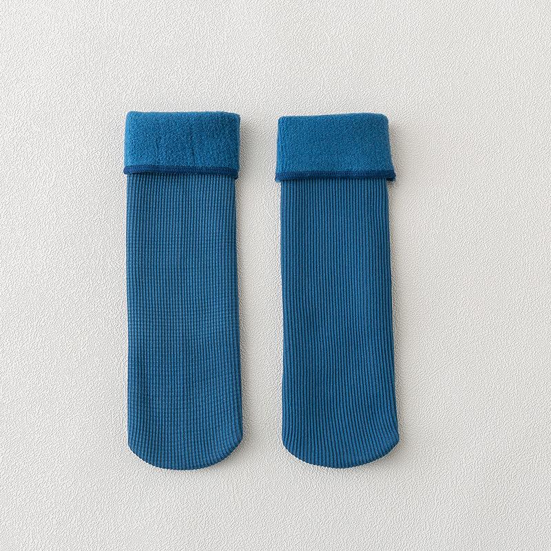 

Детские зимние теплые носки для девочек, утепленные теплые носки, домашние напольные носки LXY темно-синий