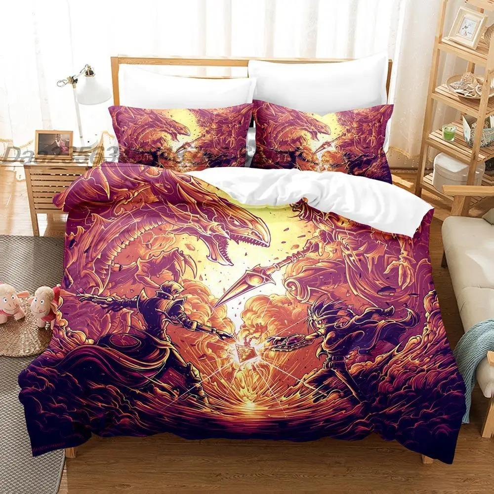 Yu Gi Oh Bedding Set Single Twin Full Queen King Size Bed Set Aldult Boys Bedroom Duvetcover Sets 3D Print Anime  Kawaii
