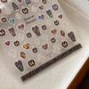 Retro 3D Embossed Nail Art Stickers with Shell Light Effect - Floral Design