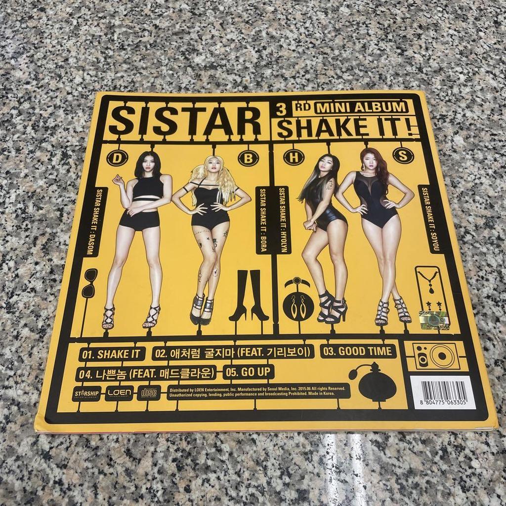 [USED] SISTAR SHAKE IT Korean Edition CD 3rd Mini Album Accessories Discount