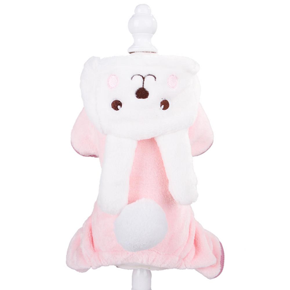 Warm Dog Coat Winter Coral Coat Lovely Rabbit Outfit Pet Dog Windproof Clothes Hoodie Pet Supplies