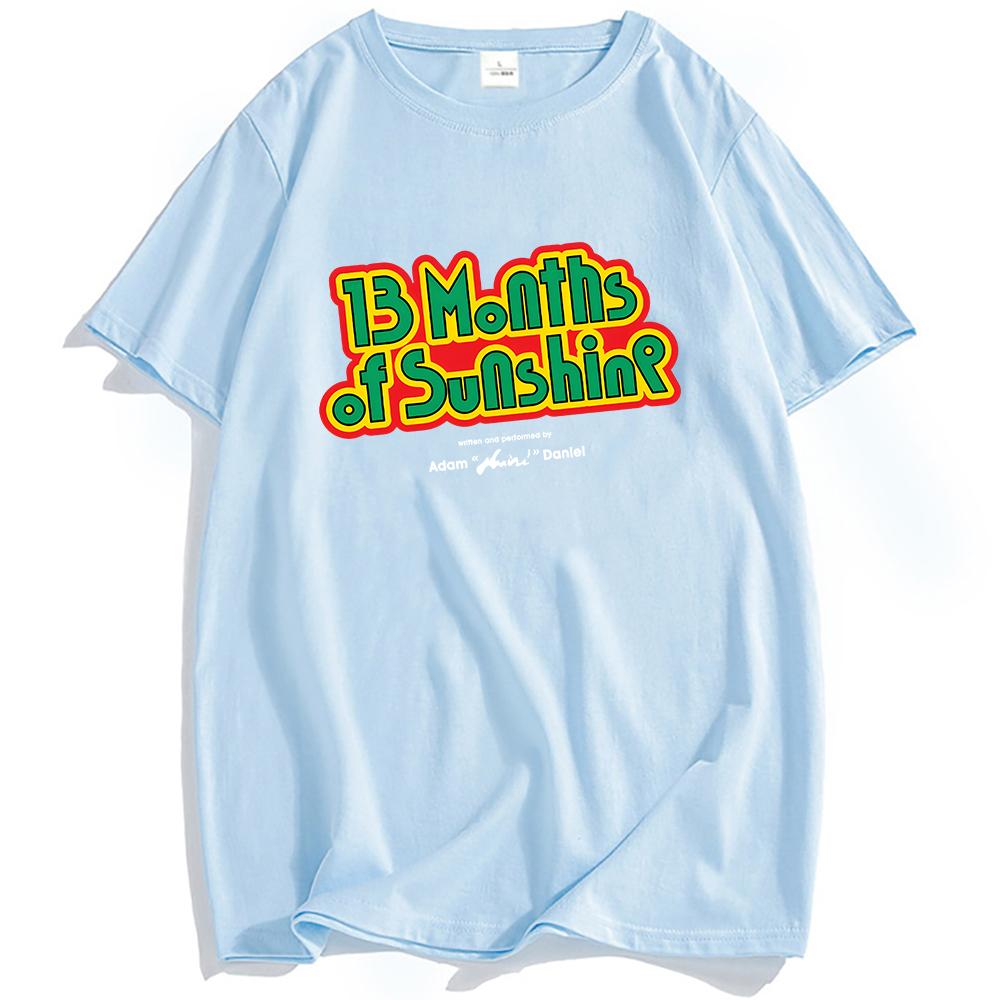 

13MOS Tee Aminé 13 Months of Sunshine T-shirt AMINE Graphic Printing Tshirts Short Sleeve Loose T Shirt Summer Top XXL