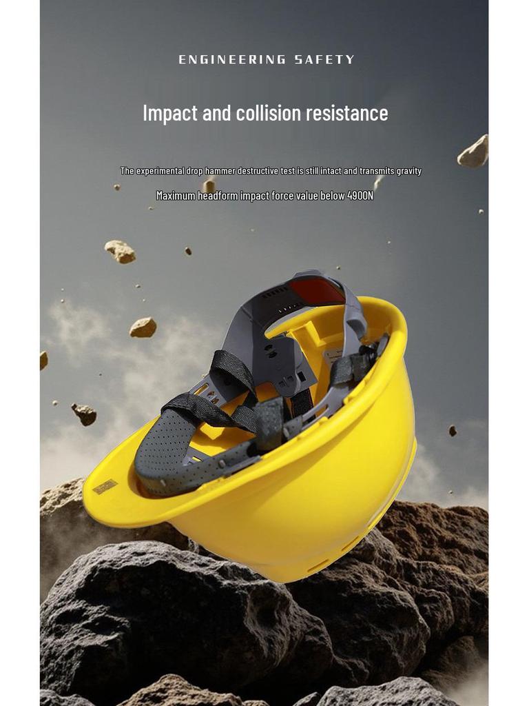 Iron Head Kungfu V-Type Safety Helmet: Enhanced, Breathable, Anti-Smash Construction Protection