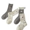 Female Autumn and Winter New Lovely All Match Cartoon Dog Pure Cotton Tube Socks