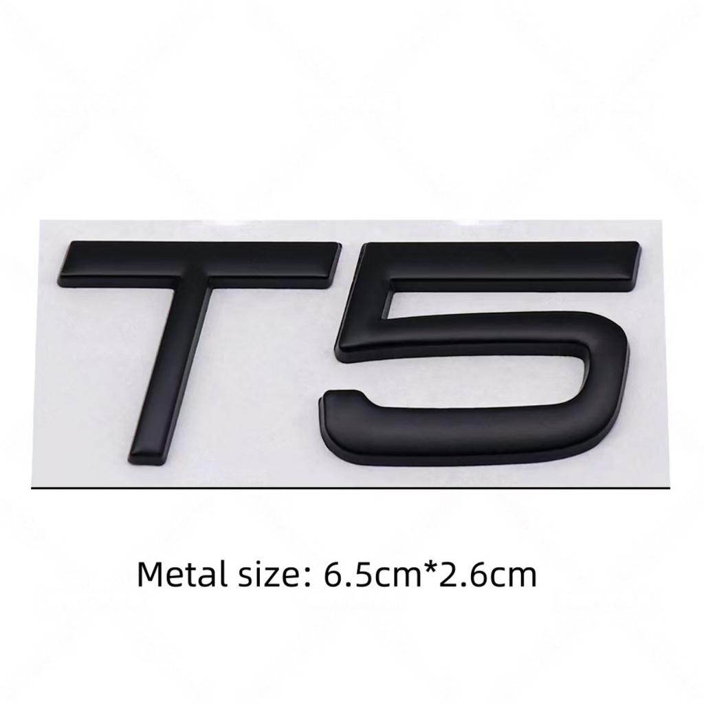 3D Metal AWD T5 T6 B5 B6 Letter Badge Sticker Rear Trunk Emblem Decal High-Quality Automotive Exterior Accessories